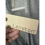 Lanston Women's Gray Long Sleeve Faux Wrap Dress XS Photo 1