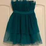 Thirty Thirty small green/blue tulle strapless mini dress brand new Green Photo 0