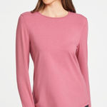 Eddie Bauer Solbari Dark Pink Rosewood UPF 50+ Cotton Bamboo Long Sleeve Swing Top - Large Photo 0