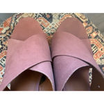 Lucky Brand Pink Suede Platform Wood Heel Clogs Mules Sandals Size 9 M boho Photo 10