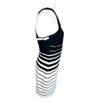 Guess  Los Angeles USA Halter Striped Mini Dress Size 6 Open Back Black White Photo 4
