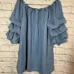 ZARA  Off-Shoulder Ruffle Sleeve Mini Dress, Large Photo 0