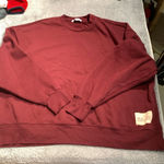 We Wore What  burgundy wellness club crew neck sweatshirt XL Photo 0