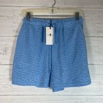 7 For All Mankind NWT Women’s 2pc small Terry Cloth blue Shirt / Shorts Photo 5