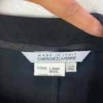 Cherchez La Femme Womens Pants Size 8 Wool Black High Rise Straight Leg Photo 4