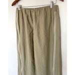 ZARA NWT  Full-Length Camel Pants – Mid-Rise with Elastic Waist & Side Zippe Sz S Photo 9