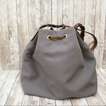 Dooney & Bourke Gray Nylon Drawstring Bucket Shoulder Bag Photo 1