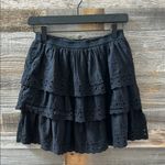 House of Harlow 1960 Black Tiered Eyelet Mini Skirt Size Small Photo 1