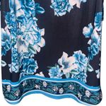 INC International Concepts Off The Shoulders Floral Top Women Medium Boho Flowy Blue Photo 4