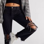 We The Free Maggie Mid-Rise Straight-Leg Distressed Jeans Photo 1