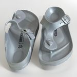 Birkenstock NWOT Gizeh Essentials EVA Sandals Size 36 Women’s 5 Metallic Silver Photo 3