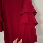 Nordstrom Charles Henry Red Tiered Bell Sleeve Cocktail Party dress Photo 4