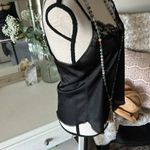 Vtg Maidenform nylon USA union made black lace cami tank 36 med large Photo 5