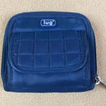 Vintage Lug Zip Around Wallet Blue Quilted Pocket Card Holder Organizer GUC*FLAW Photo 0