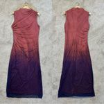 ZARA NWT  Women’s Sleeveless High Neck Ombre Shirred Tulle Midi Bodycon Dress XXL Photo 3