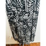 TOCCIN Black White Printed Trapeze High Low Sleeveless Maxi Dress size 20 Photo 6