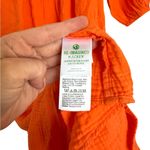 J.Crew V-neck Orange Midi Dress in Soft Gauze S Small Photo 4