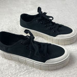 No Boundaries  Y2K Chunky Platform Shoes Canvas Sneakers Womens Sz 7 Black‎ NOBO Photo 0