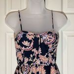 About A Girl  Black Floral Paisley Romper Bow 8 Photo 3
