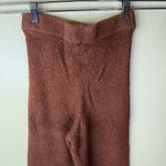 Reformation Isle Organic Cotton Knit Cozy Pants - Brown Size XS Comfy Wide Leg Photo 8