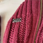 Harley Davidson Harley-Davidson Cardigan Maroon Shawl Collar Moto Zip Knit Sweater Sz M GUC Photo 6
