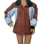 NILS Ski Jacket Size 2 brown and blue Photo 0