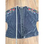 Michael Kors NWT Michael Velvet Embroidered Kimono Jacket S/M Hummingbirds Flora Photo 5