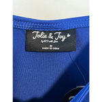 Jolie & Joy Dress Womens Medium Blue Sleeveless Strappy Maxi Stretch A Line NEW Photo 3