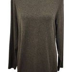 Isaac Mizrahi  Dark Green Long Sleeve Tunic Size Small Brown Green Top Photo 0