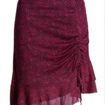 NWOT 4SI3NNA Terry Y2K Ruched Ruffle Hem Skirt S Pink Photo 1