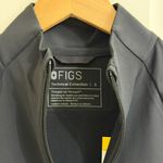 FIGS  On Shift Contour Knit Jacket in Black, Size Small Photo 9