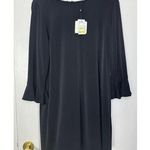 Laundry by Shelli Segal  BLACK SHIFT DRESS WITH TULIP SLEEVES NWT LARGE Photo 0