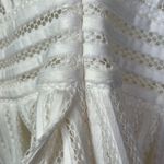 AQUA White Mesh Neoprene Striped Fit And Flare Dress Size M Photo 6