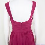 Azazie  burgundy‎ bridesmaid chiffon dress with side slit, size A10 Photo 10