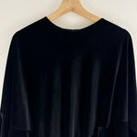 Alex Evenings Vintage 90s Black Velvet Petite Goth Formal Long Drape Shawl Photo 11