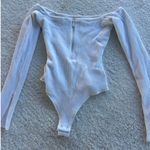 Good American  white ribbed Henley bodysuit size 0 Photo 1