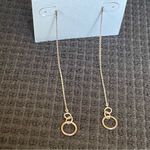 Argento Vivo  Long Chain with Open Ring Dangle Stud Earrings Photo 1