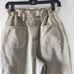 Fate Women's‎ 100% Cotton Olive Green Paperbag Jeans Medium Green Photo 3