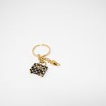 St. John Enamel Black Gold Plated Purse Tote Bag Shoe Key Charm Ring Photo 1