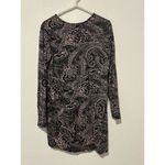 Soma  Size Small Long Sleeve Top Loungewear Soft Cozy Pink Black Tunic Shirt Photo 8