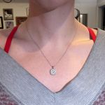 Sterling Silver Diamond Pendant  Necklace Photo 0
