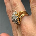 Ross Simons  Cubic Zirconia Cluster Ring Gold Over Sterling Silver Size 7 Photo 2