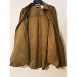 Bill Blass  Suede Look Button Down Shirt Jacket Long Sleeve‎ Brown Women's Size M Photo 2