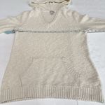 LL Bean Ivory Midweight Cotton Slub Kangaroo Pocket Hoodie Sweater Size‎ SMALL Photo 6