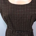 Old Navy  Vintage Wool Plaid Twee Dress Brown 6 Photo 2