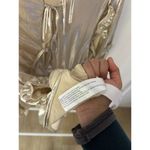 En Saison Classy Gold Shiny Mid Sleeve Blouse Size Large Photo 6