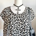 Worthington Leopard Fur Trim Top, Grunge,‎ 2000s, Trendy, XL, Retro, Trashy Glam, Bimbo Photo 1