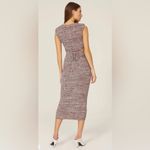 Self-portrait Pinot Space Dye Sleeveless Ribbed Cutout Midi Dress size Large Photo 6