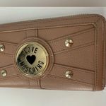 Love moschino Stud Taupe Tan Gold with Structured Design Wallet Photo 6