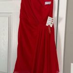 Mac Duggal  IEENA One Shoulder Knee Length Red Cocktail Dress Event Prom Sexy Photo 9